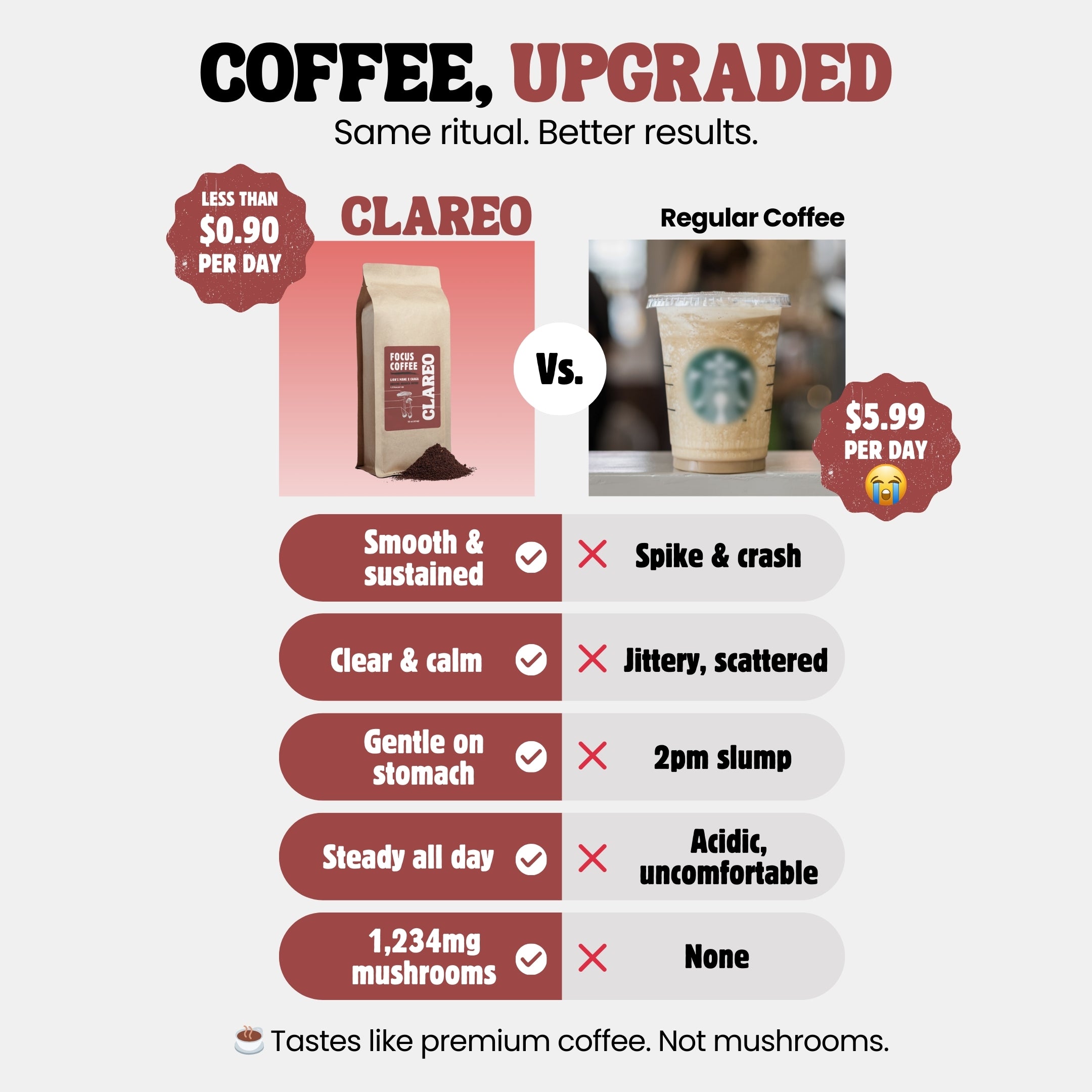 Mushroom Coffee Fusion - Lion’s Mane & Chaga 16oz